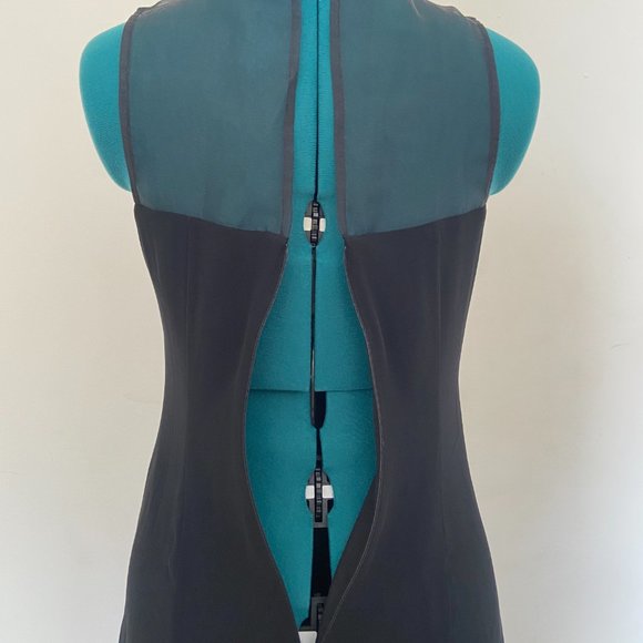 BCBGeneration Handkerchief Dress with Illusion Neckline & Collar - Picture 9 of 9